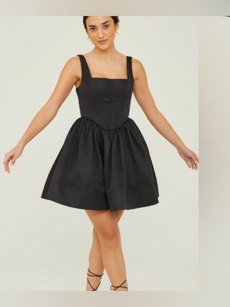 Altar’d State Black Fit & Flare Mini Dress Size: Medium Nwt